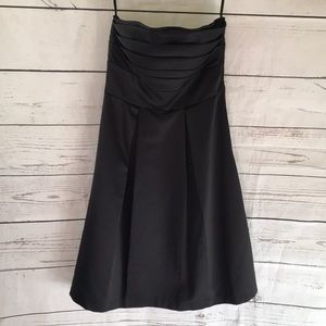 White House Black market black strapless dress 0